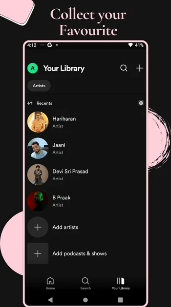 Spotify premium App screenshots