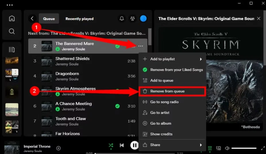 how to clear spotify queue 3